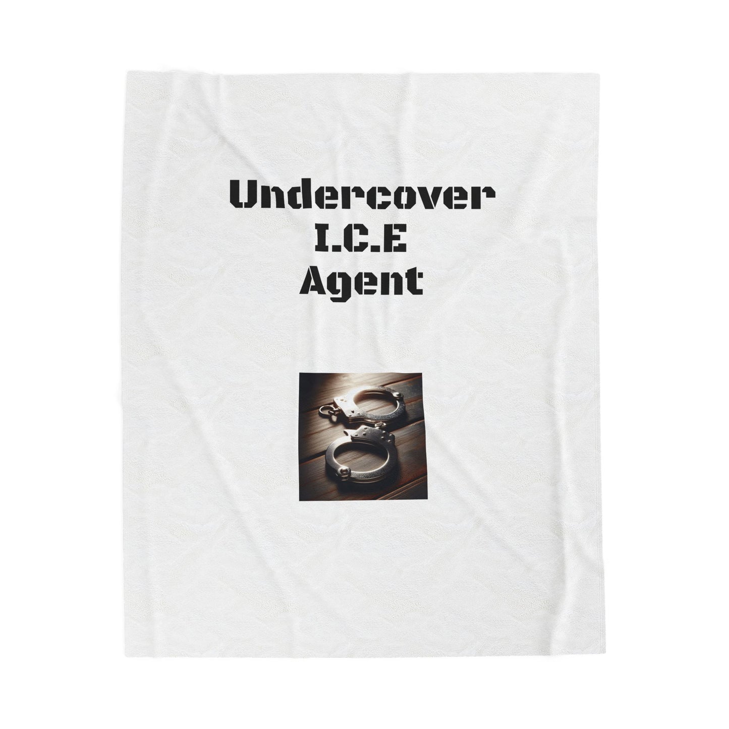 Undercover I.C.E. Agent Velveteen Plush Blanket - Cozy Gift for Law Enforcement Enthusiasts