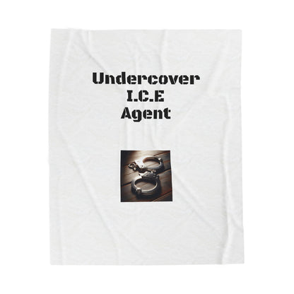 Undercover I.C.E. Agent Velveteen Plush Blanket - Cozy Gift for Law Enforcement Enthusiasts