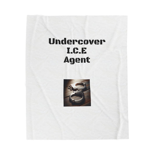 Undercover I.C.E. Agent Velveteen Plush Blanket - Cozy Gift for Law Enforcement Enthusiasts