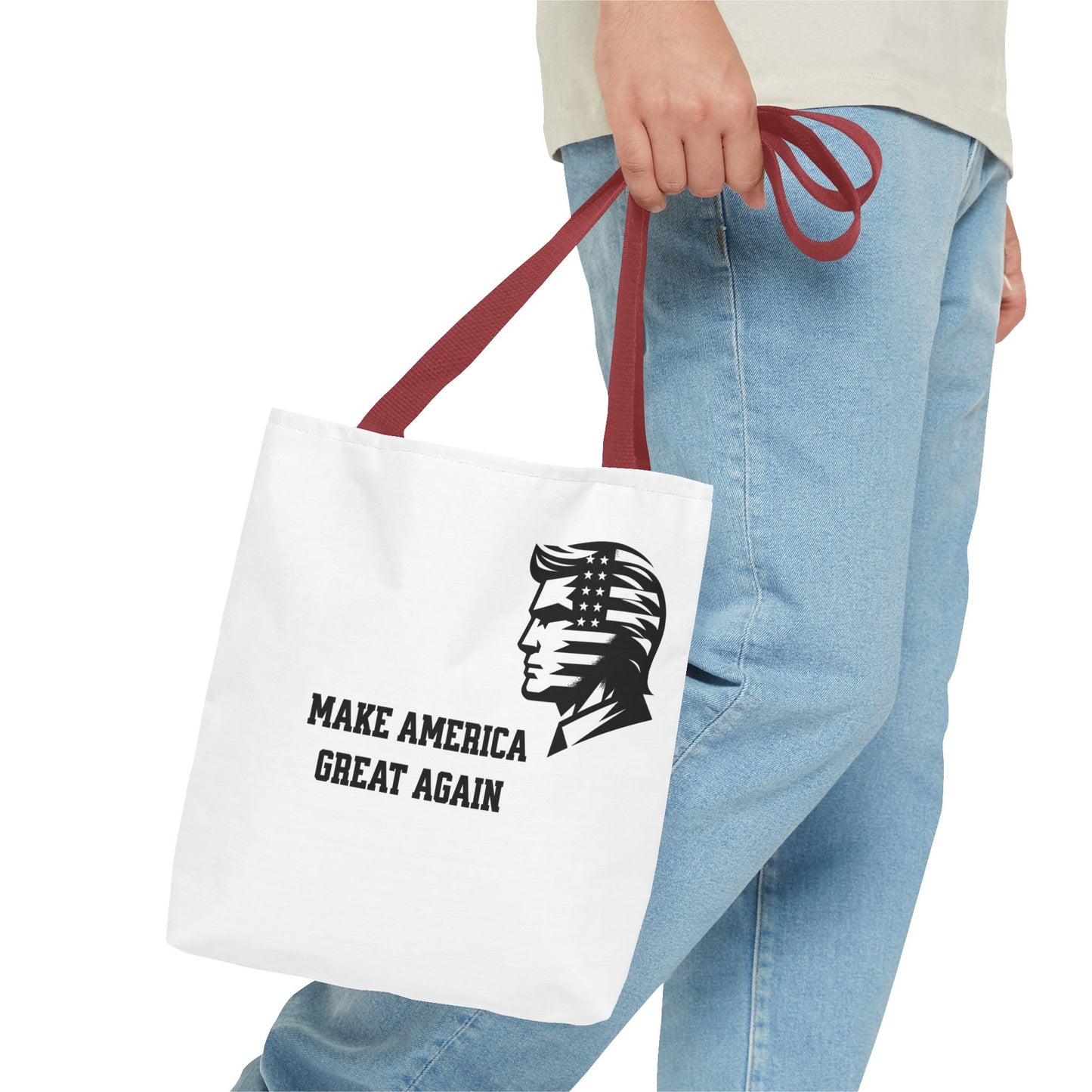 Stencil Donald Trump MAGA Tote Bag (AOP)