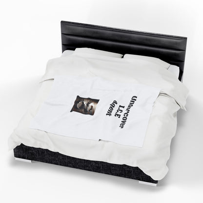 Undercover I.C.E. Agent Velveteen Plush Blanket - Cozy Gift for Law Enforcement Enthusiasts