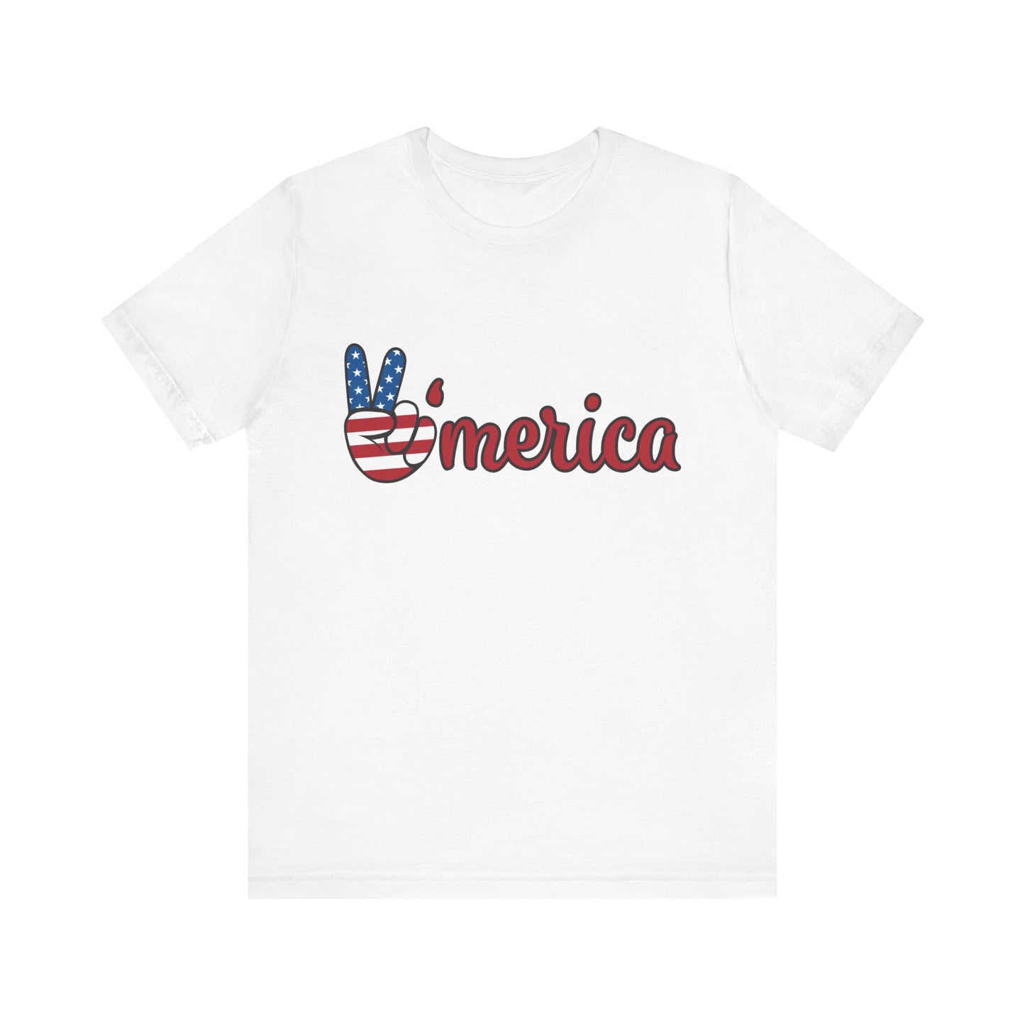 ✌️ America Unisex Jersey Short Sleeve Tee