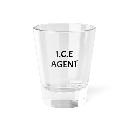 I.C.E. Agent Shot Glass - 1.5oz Clear Glass Drinkware for Parties and Celebrations