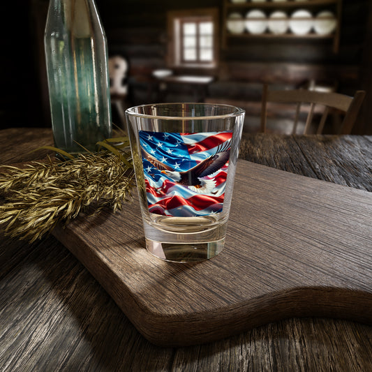 Patriotic Shot Glass with Eagle and American Flag - Perfect for Celebrations