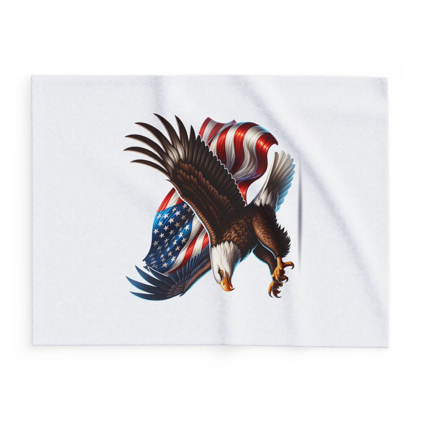 Eagle and American flag Arctic Fleece Blanket