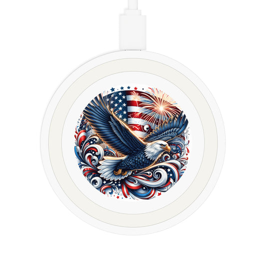 Patriotic eagle Quake Wireless Charging Pad