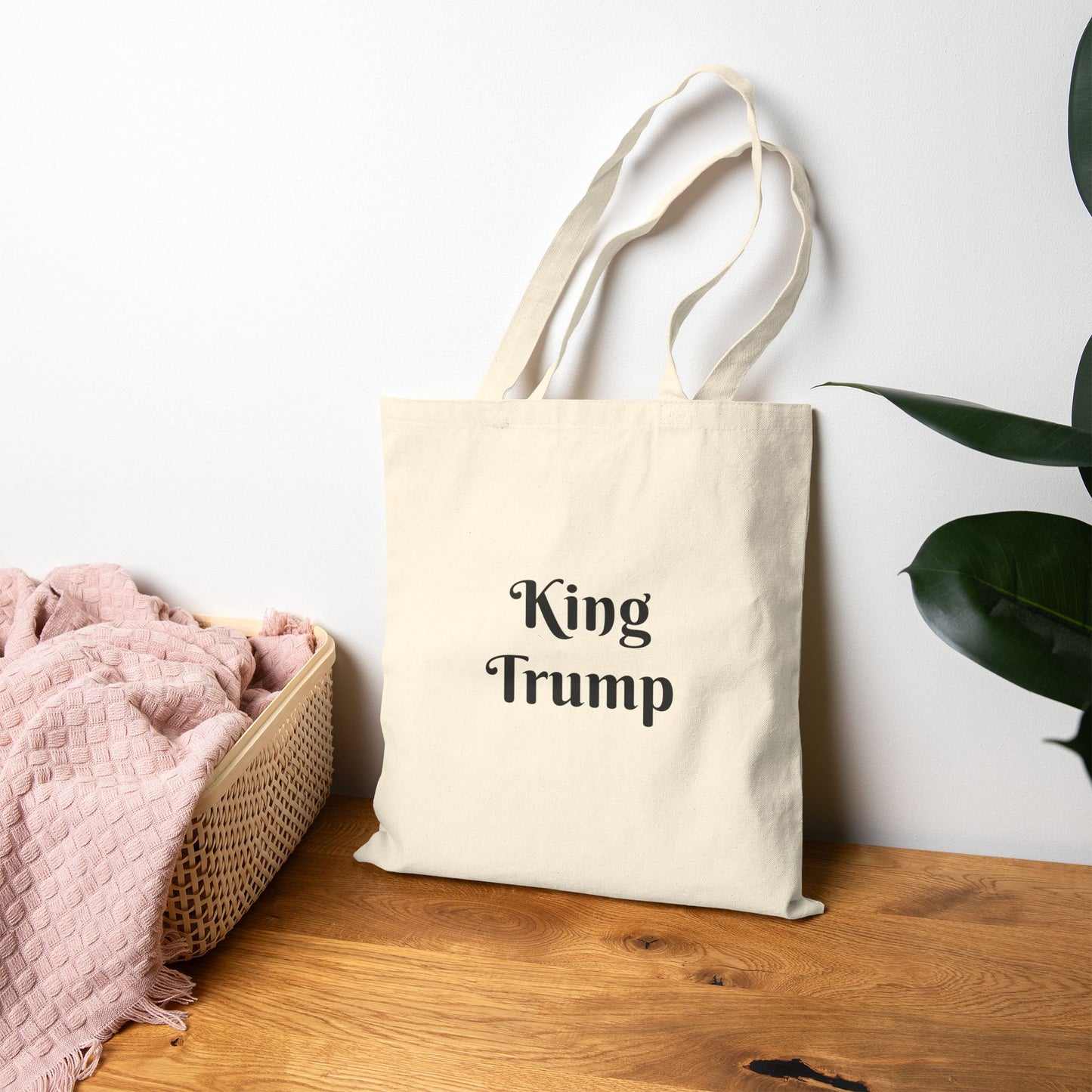 King Trump Cotton Canvas Tote Bag - Stylish Eco-Friendly Shopping Bag