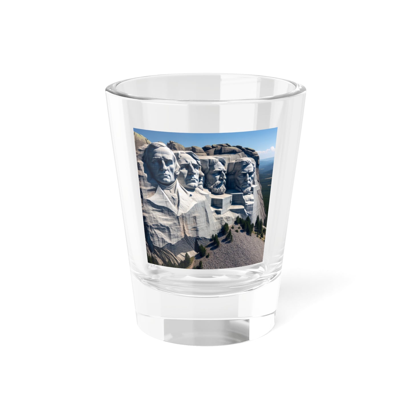 Mount Rushmore Shot Glass – 1.5oz Souvenir Glass for Travelers and Collectors