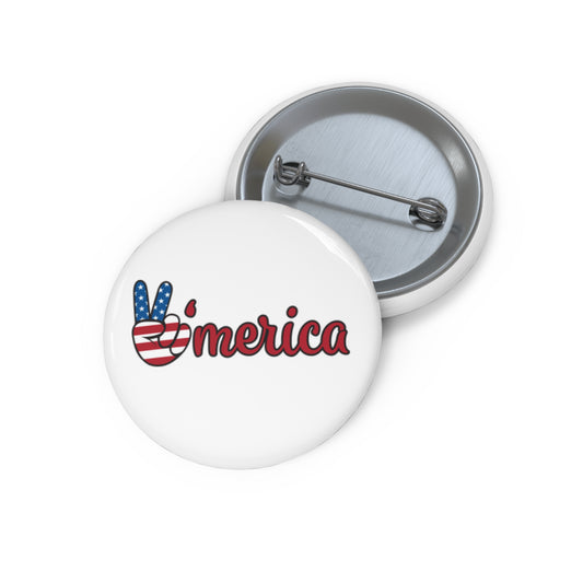 ✌️ America Custom Pin Buttons