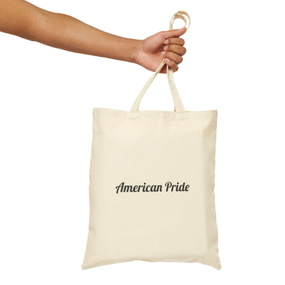 American Pride Cotton Canvas Tote Bag - Eco-Friendly Shopping Bag for Everyday Use