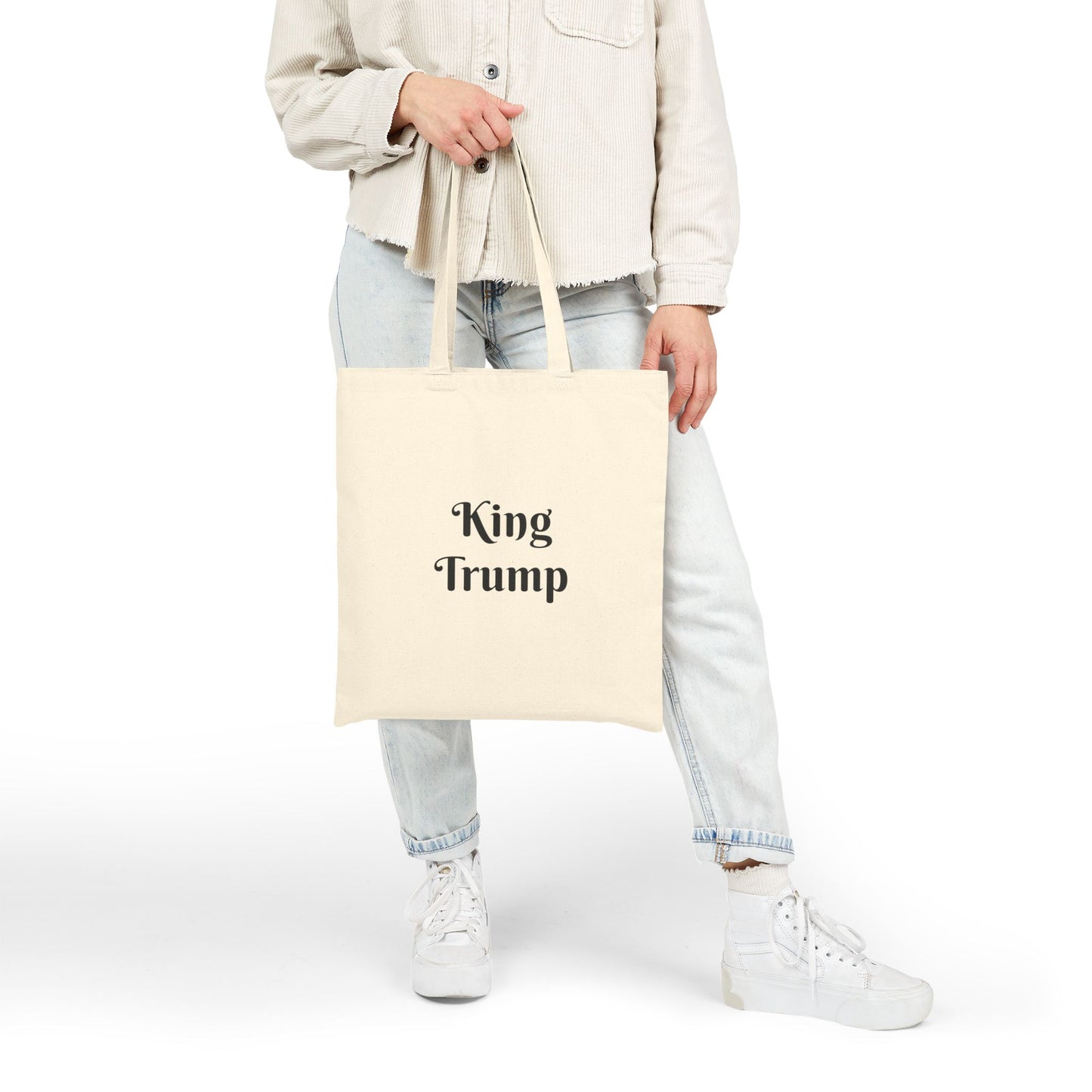 King Trump Cotton Canvas Tote Bag - Stylish Eco-Friendly Shopping Bag